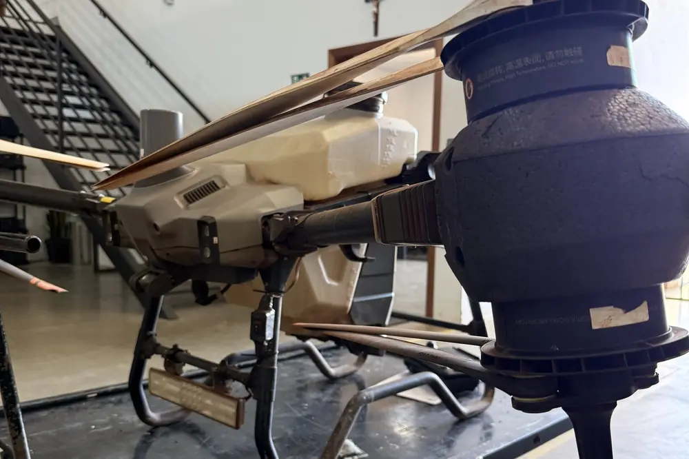 Desgaste em drone pulverizador agrícola