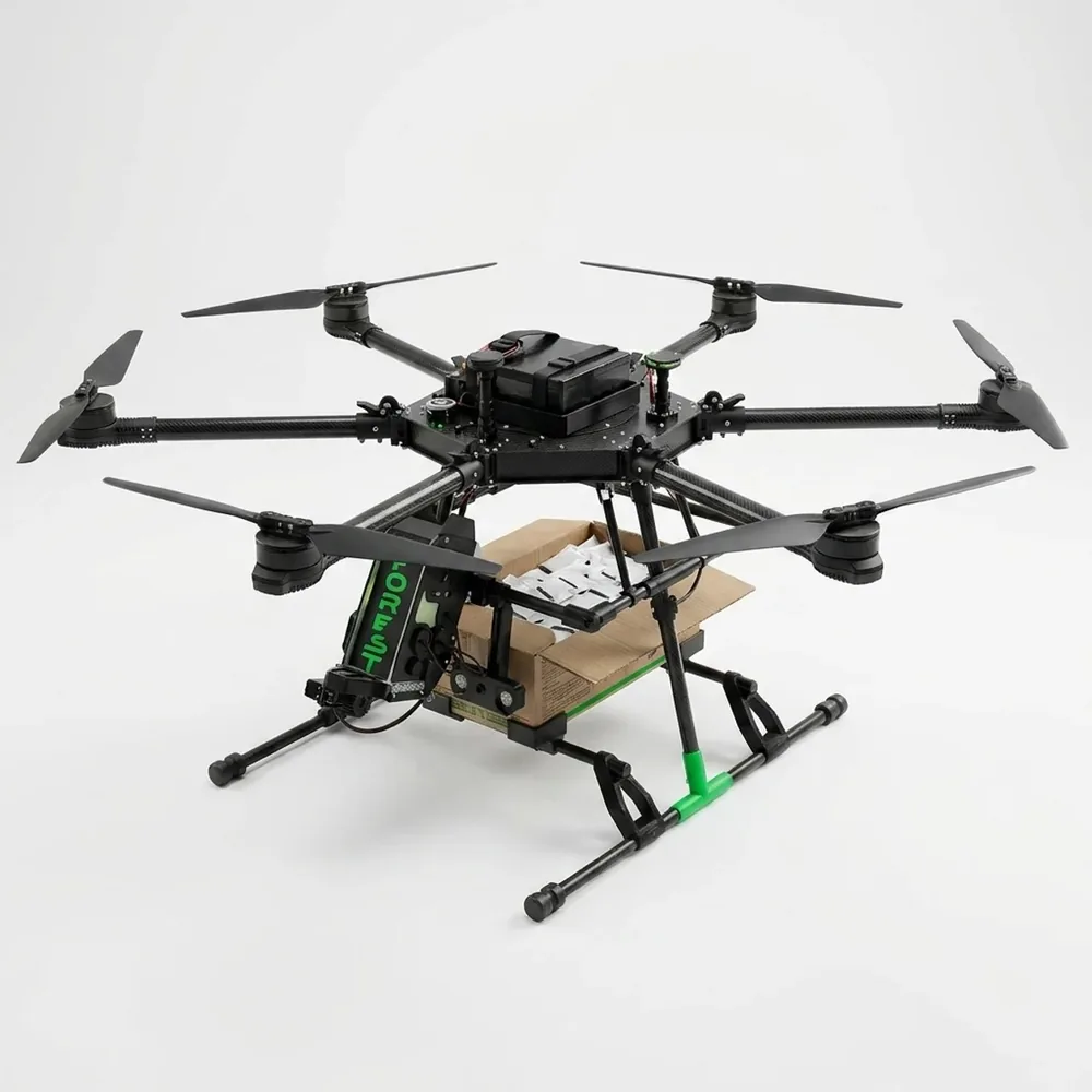 FOREST visto de cima, com a caixa de isca aberta e os sachês dentro